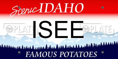 ISEE Idaho License Plate