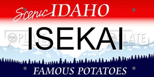 ISEKAI Idaho License Plate
