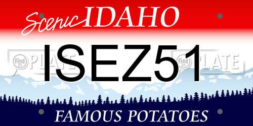 ISEZ51 Idaho License Plate