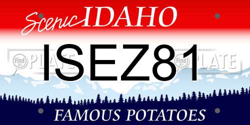ISEZ81 Idaho License Plate