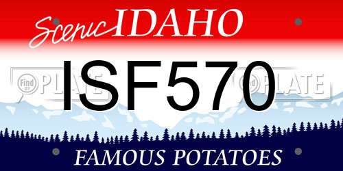 ISF570 Idaho License Plate