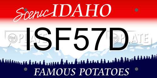 ISF57D Idaho License Plate