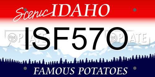 ISF57O Idaho License Plate