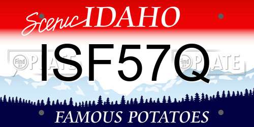 ISF57Q Idaho License Plate