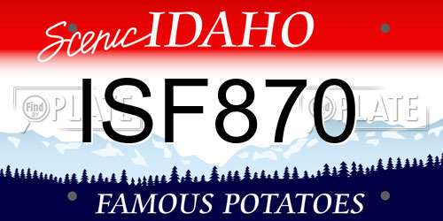 ISF870 Idaho License Plate
