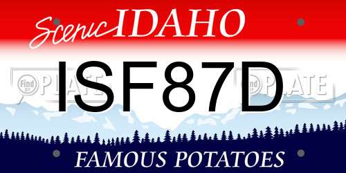 ISF87D Idaho License Plate