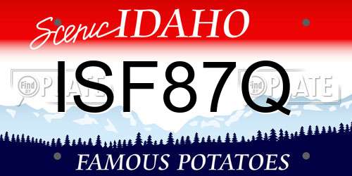 ISF87Q Idaho License Plate