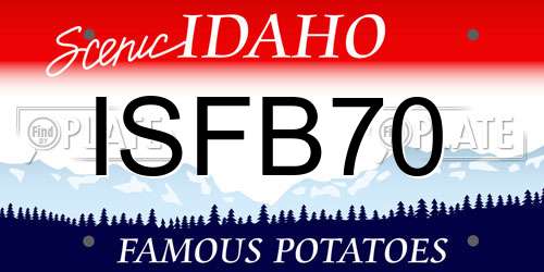 ISFB70 Idaho License Plate