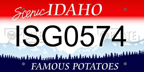 ISG0574 Idaho License Plate