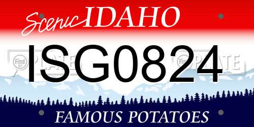ISG0824 Idaho License Plate