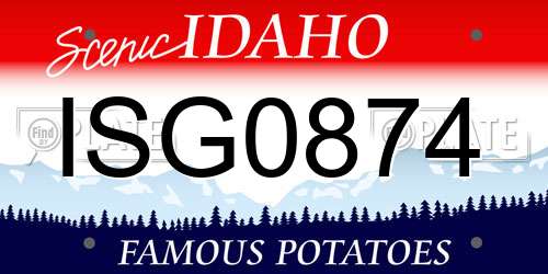ISG0874 Idaho License Plate