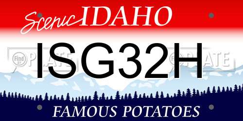 ISG32H Idaho License Plate
