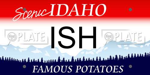 ISH Idaho License Plate