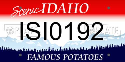 ISI0192 Idaho License Plate