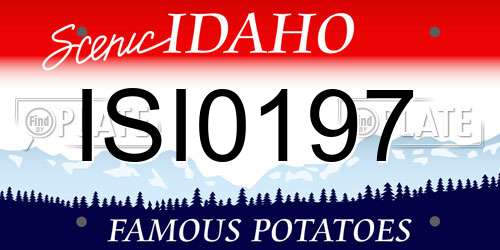ISI0197 Idaho License Plate