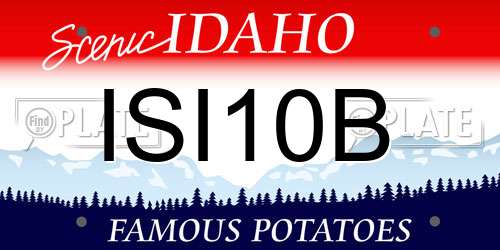 ISI10B Idaho License Plate