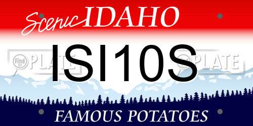 ISI10S Idaho License Plate