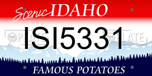 ISI5331 Idaho License Plate