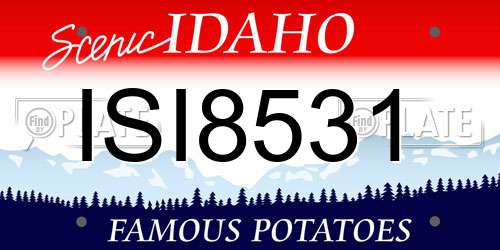 ISI8531 Idaho License Plate