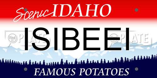 ISIBEEI Idaho License Plate