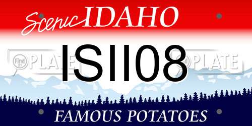 ISII08 Idaho License Plate