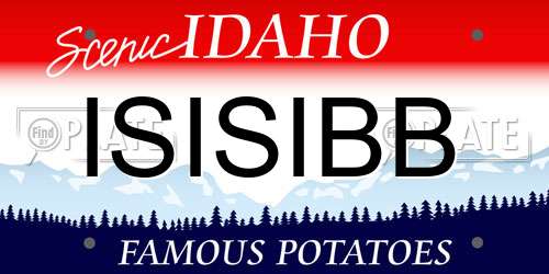 ISISIBB Idaho License Plate
