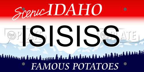 ISISISS Idaho License Plate
