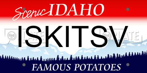 ISKITSV Idaho License Plate