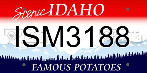 ISM3188 Idaho License Plate