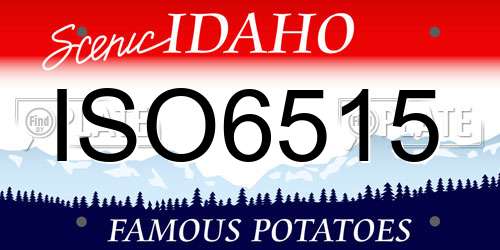 ISO6515 Idaho License Plate
