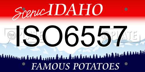 ISO6557 Idaho License Plate