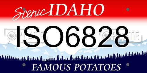 ISO6828 Idaho License Plate