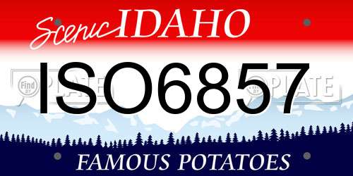 ISO6857 Idaho License Plate