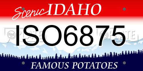 ISO6875 Idaho License Plate
