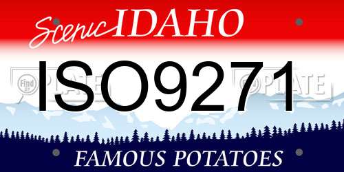 ISO9271 Idaho License Plate