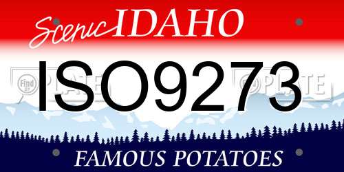 ISO9273 Idaho License Plate