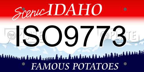 ISO9773 Idaho License Plate
