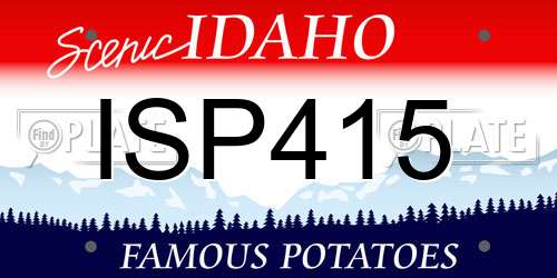 ISP415 Idaho License Plate