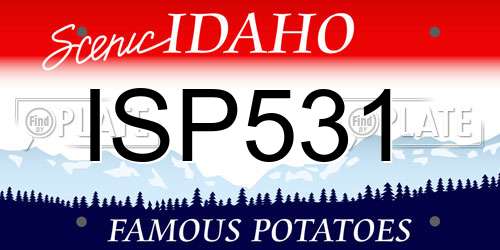 ISP531 Idaho License Plate