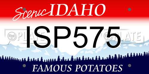 ISP575 Idaho License Plate