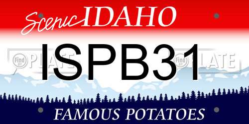 ISPB31 Idaho License Plate