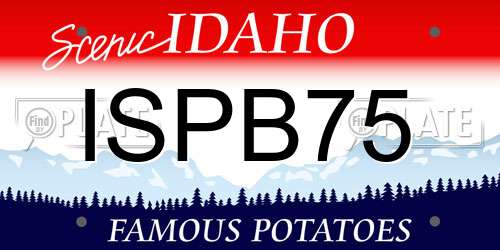 ISPB75 Idaho License Plate