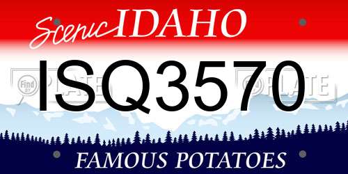 ISQ3570 Idaho License Plate
