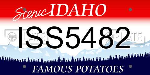 ISS5482 Idaho License Plate