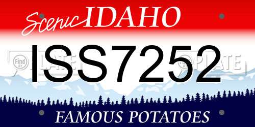ISS7252 Idaho License Plate