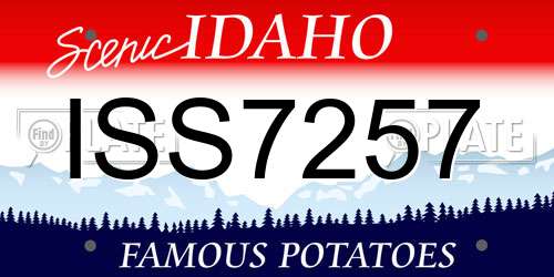 ISS7257 Idaho License Plate