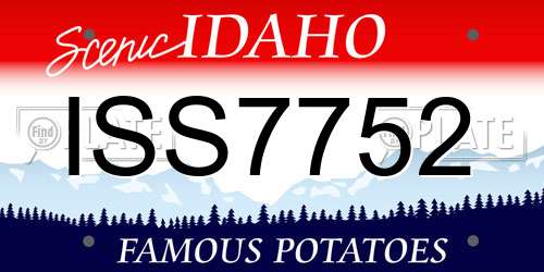 ISS7752 Idaho License Plate