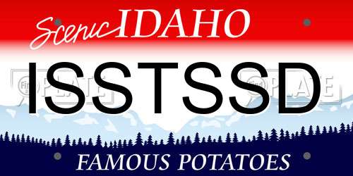 ISSTSSD Idaho License Plate