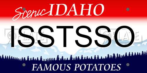 ISSTSSO Idaho License Plate