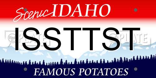 ISSTTST Idaho License Plate